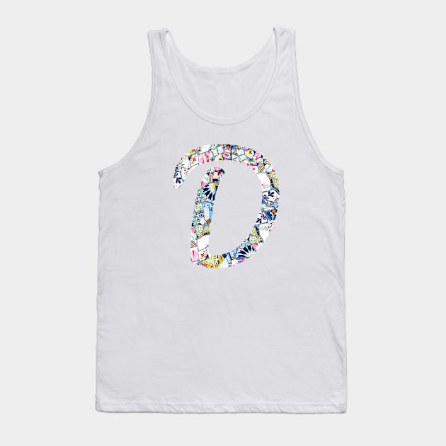 Gaudi Mosaic Letter D Tank Top by aterkaderk